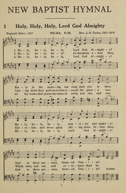 New Baptist Hymnal: containing standard and Gospel hymns and responsive readings page 1