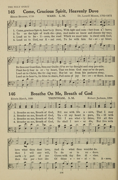 New Baptist Hymnal: containing standard and Gospel hymns and responsive readings page 108