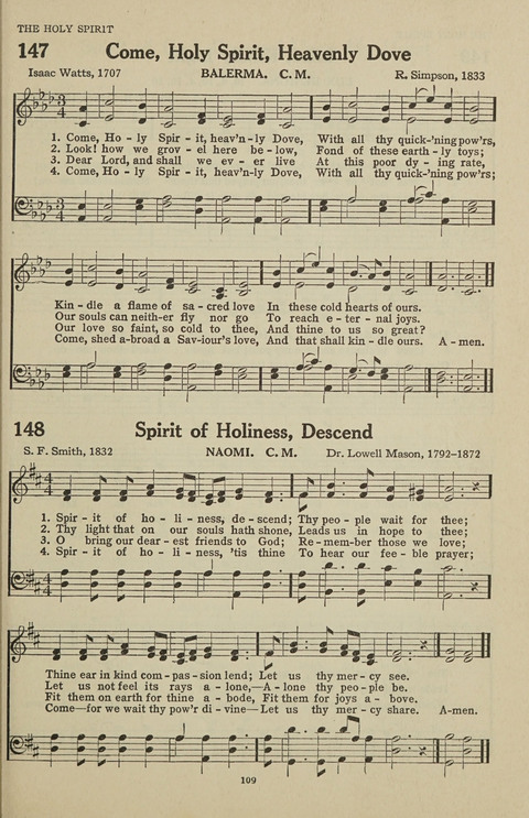 New Baptist Hymnal: containing standard and Gospel hymns and responsive readings page 109