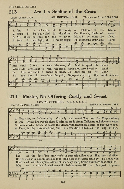 New Baptist Hymnal: containing standard and Gospel hymns and responsive readings page 156
