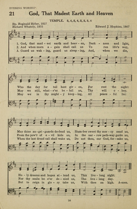 New Baptist Hymnal: containing standard and Gospel hymns and responsive readings page 16