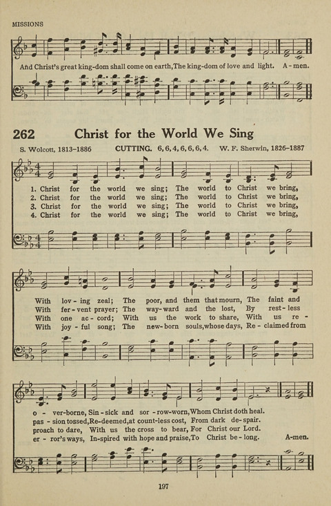 New Baptist Hymnal: containing standard and Gospel hymns and responsive readings page 197