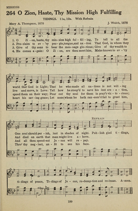 New Baptist Hymnal: containing standard and Gospel hymns and responsive readings page 199