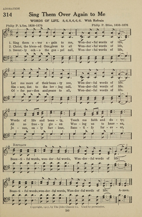 New Baptist Hymnal: containing standard and Gospel hymns and responsive readings page 245