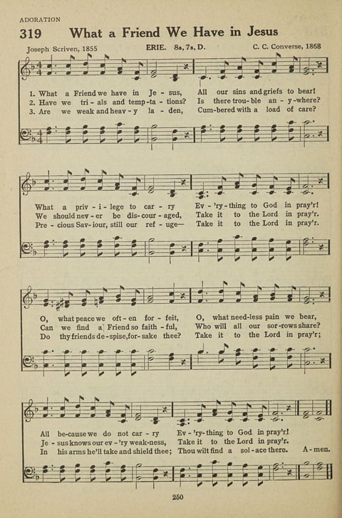 New Baptist Hymnal: containing standard and Gospel hymns and responsive readings page 250