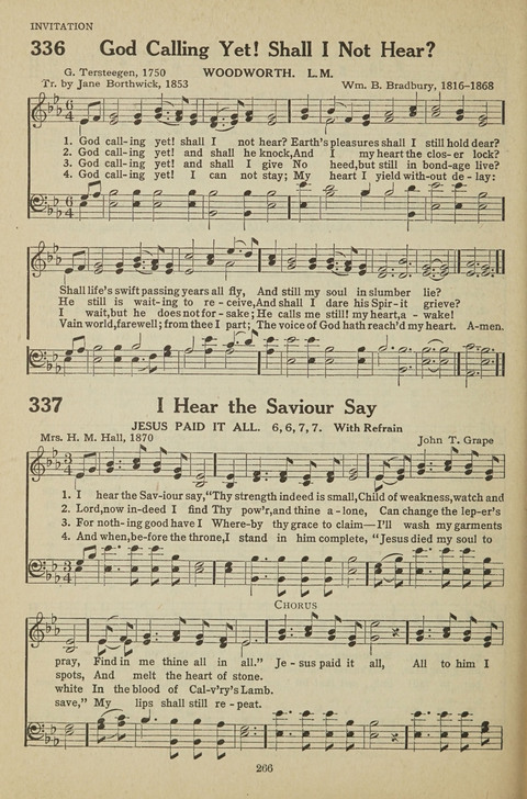 New Baptist Hymnal: containing standard and Gospel hymns and responsive readings page 266