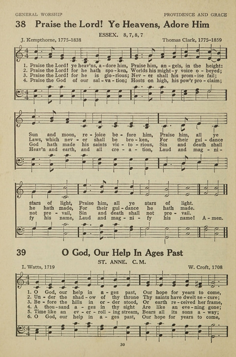 New Baptist Hymnal: containing standard and Gospel hymns and responsive readings page 30