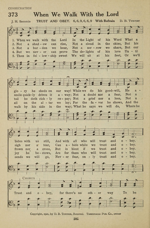 New Baptist Hymnal: containing standard and Gospel hymns and responsive readings page 302