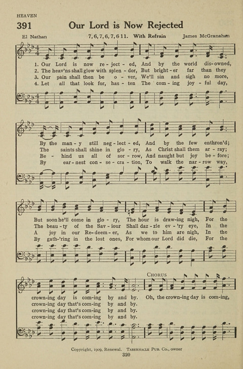 New Baptist Hymnal: containing standard and Gospel hymns and responsive readings page 320