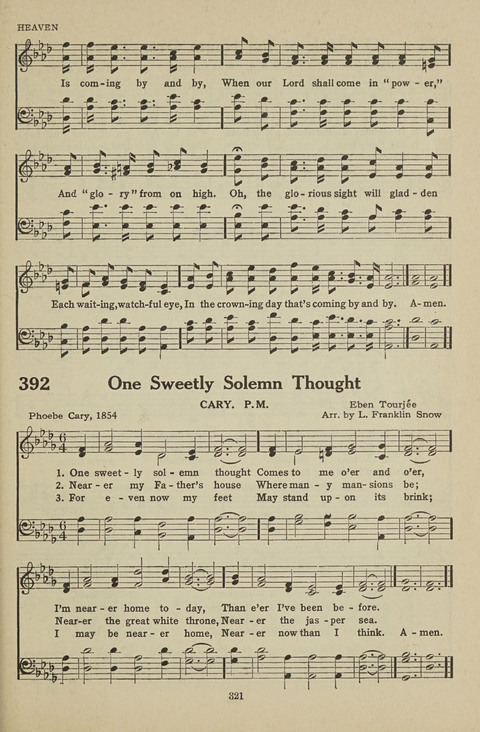 New Baptist Hymnal: containing standard and Gospel hymns and responsive readings page 321