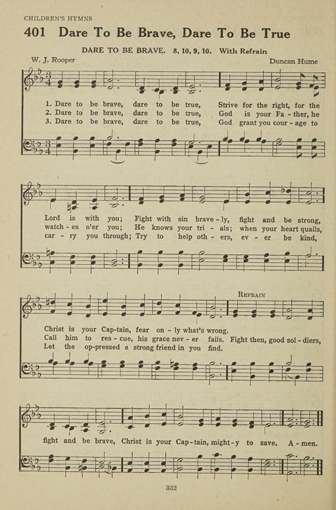 New Baptist Hymnal: containing standard and Gospel hymns and responsive readings page 332