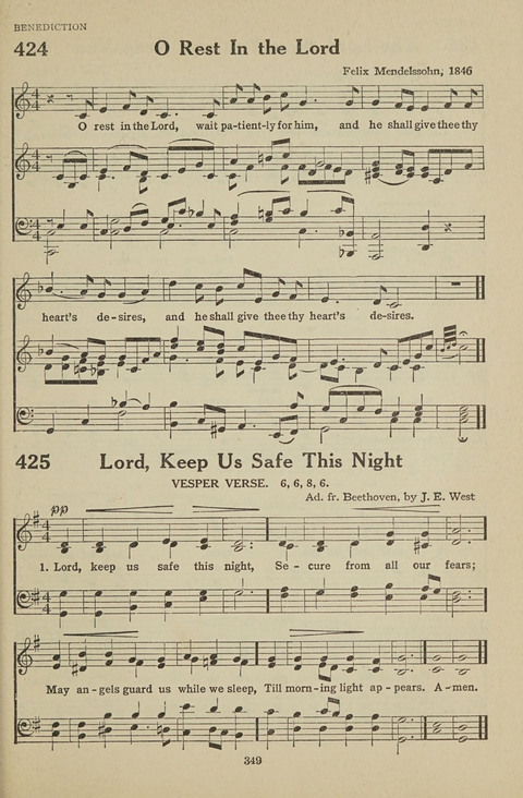 New Baptist Hymnal: containing standard and Gospel hymns and responsive readings page 349