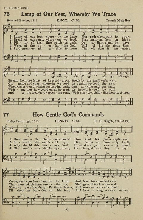 New Baptist Hymnal: containing standard and Gospel hymns and responsive readings page 57
