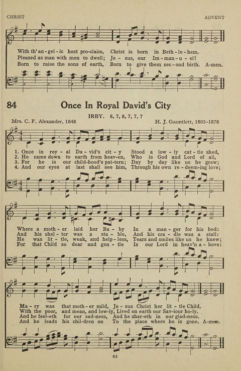 New Baptist Hymnal: containing standard and Gospel hymns and responsive readings page 63