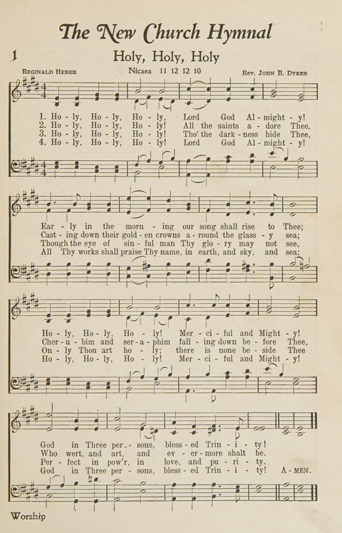 The New Church Hymnal page 1
