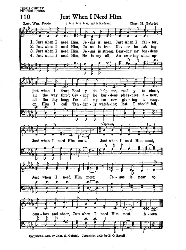 The New Christian Hymnal page 100