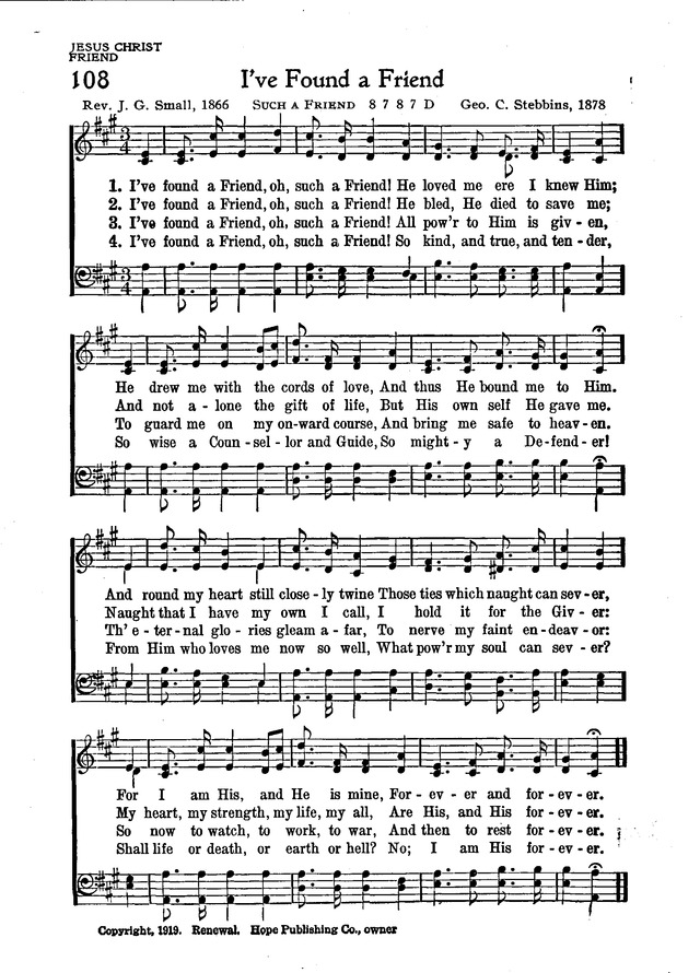 The New Christian Hymnal page 98