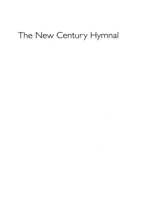 The New Century Hymnal page i