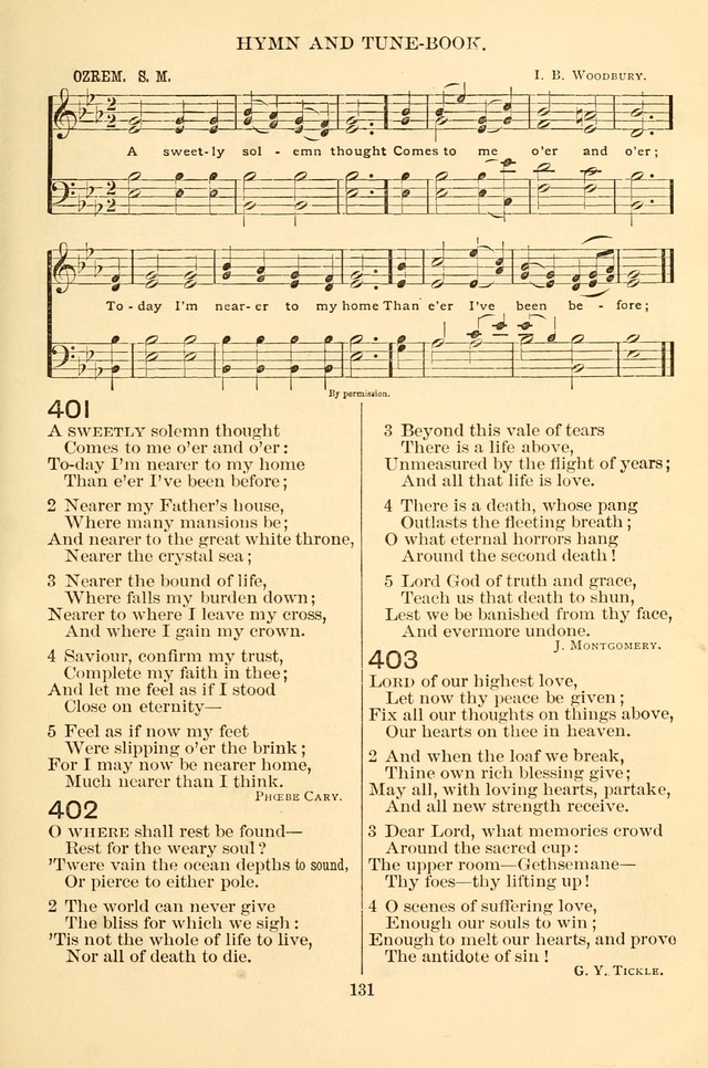 New Christian Hymn and Tune Book page 131