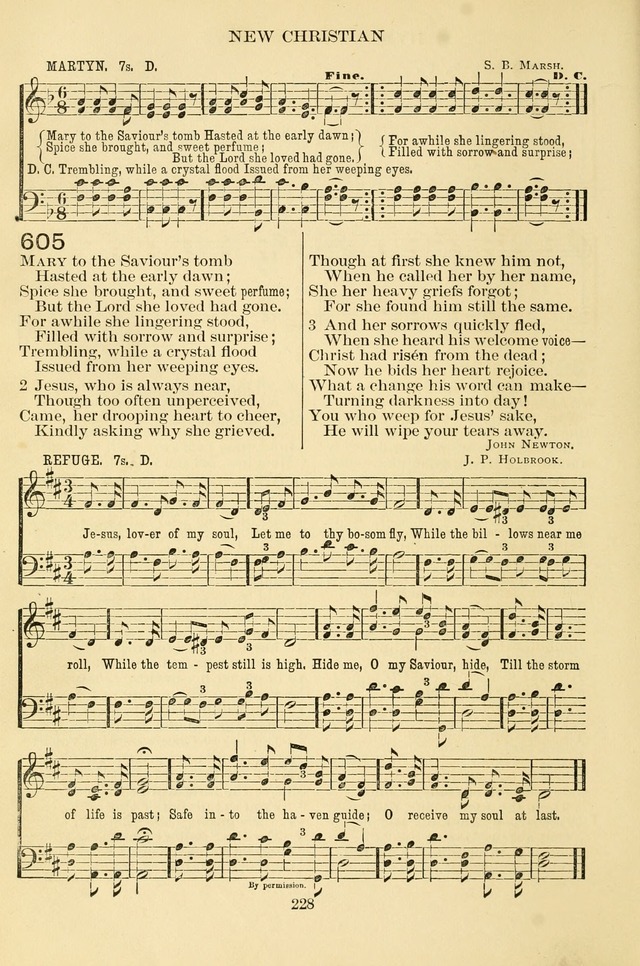 New Christian Hymn and Tune Book page 228