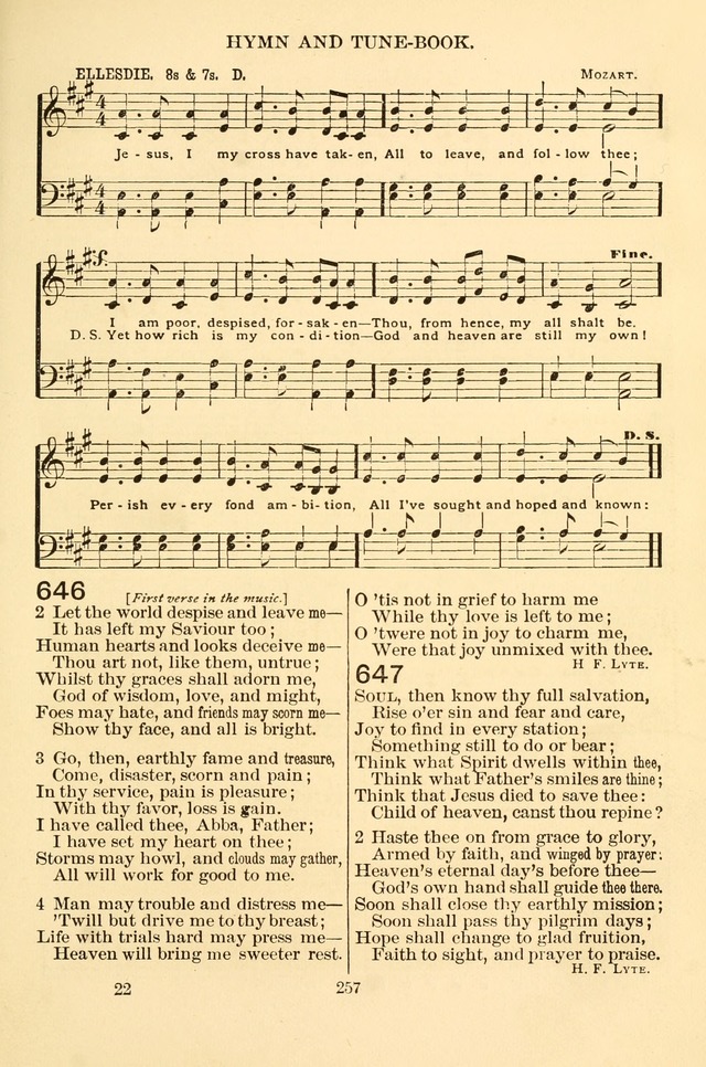 New Christian Hymn and Tune Book page 257