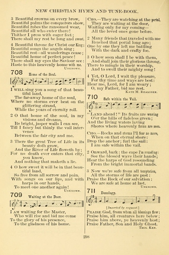 New Christian Hymn and Tune Book page 298