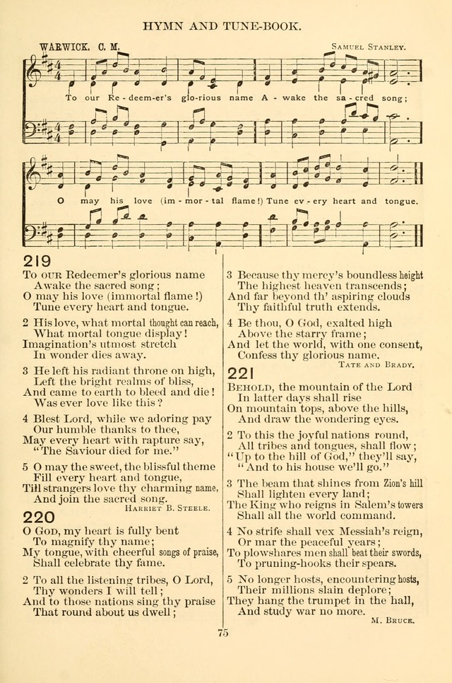 New Christian Hymn and Tune Book page 75