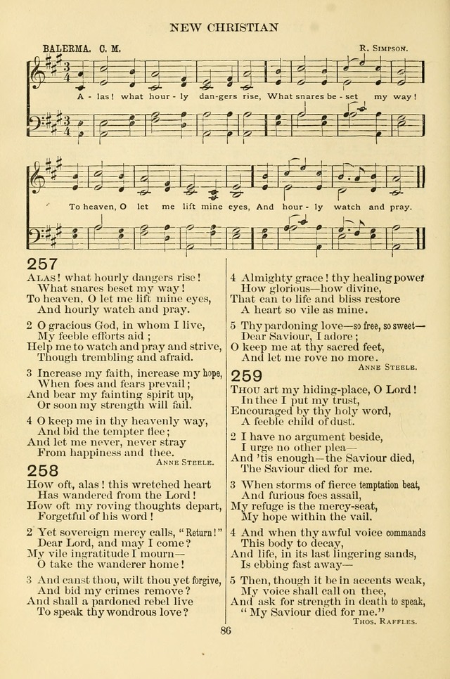 New Christian Hymn and Tune Book page 86