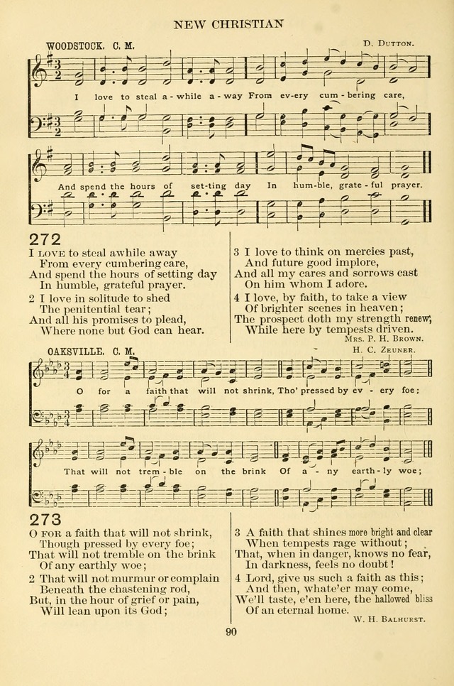 New Christian Hymn and Tune Book page 90