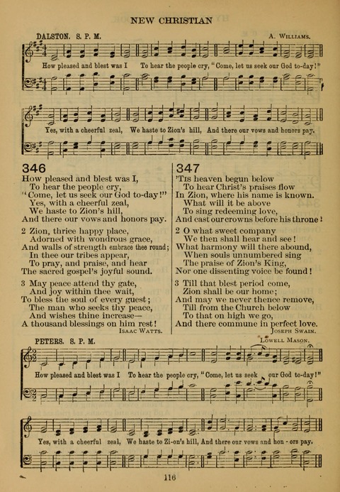 New Christian Hymn and Tune Book page 115