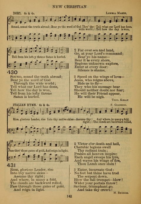 New Christian Hymn and Tune Book page 141