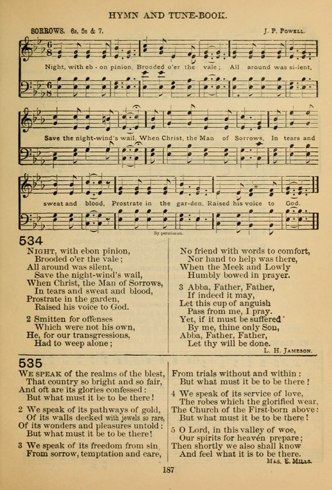 New Christian Hymn and Tune Book page 186