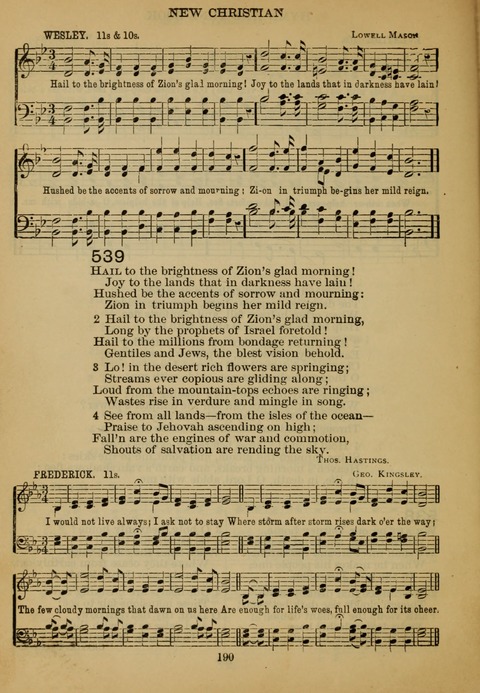New Christian Hymn and Tune Book page 189