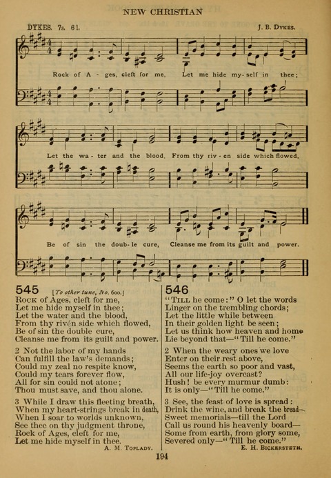 New Christian Hymn and Tune Book page 193