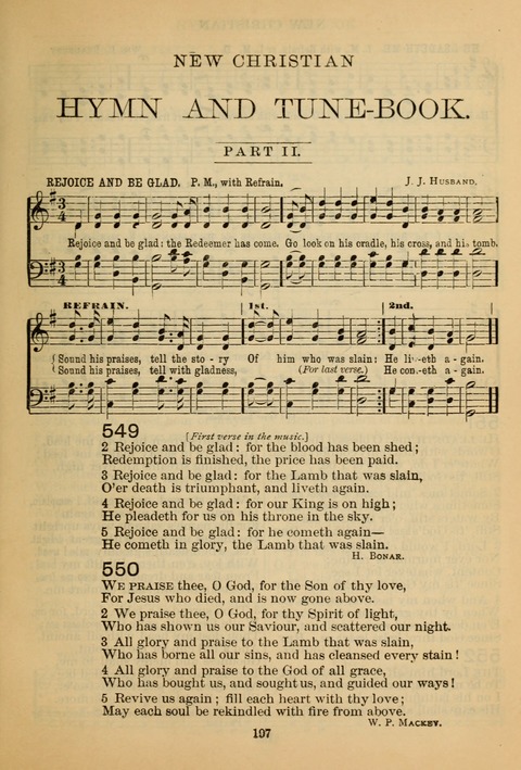New Christian Hymn and Tune Book page 196