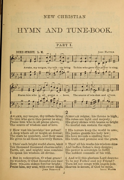 New Christian Hymn and Tune Book page 2