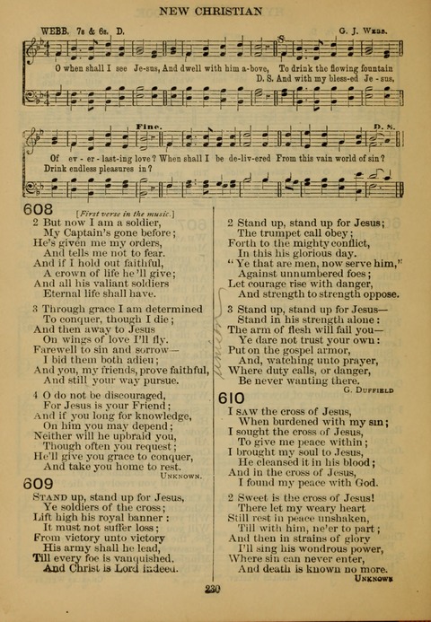 New Christian Hymn and Tune Book page 229