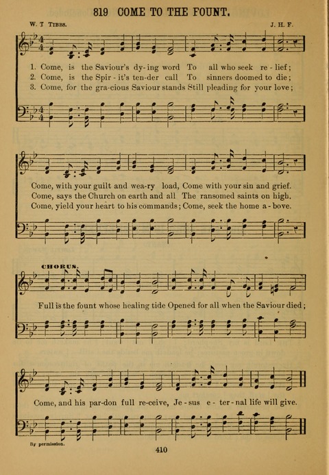 New Christian Hymn and Tune Book page 409