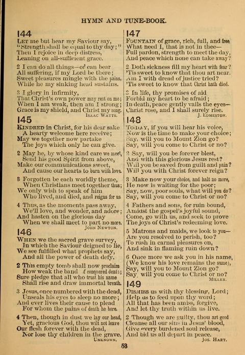 New Christian Hymn and Tune Book page 52