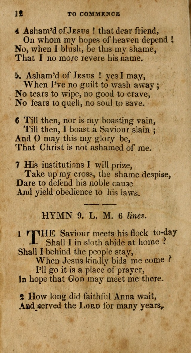 The New England Collection of Hymns and Spiritual Songs: adapted to prayer, conference and camp-meetings page 12