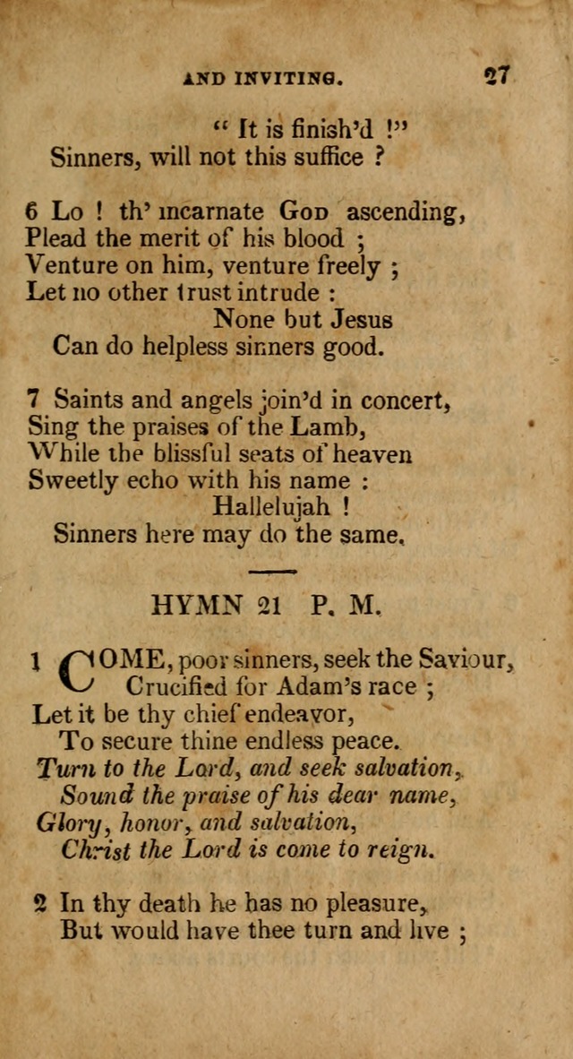 The New England Collection of Hymns and Spiritual Songs: adapted to prayer, conference and camp-meetings page 31