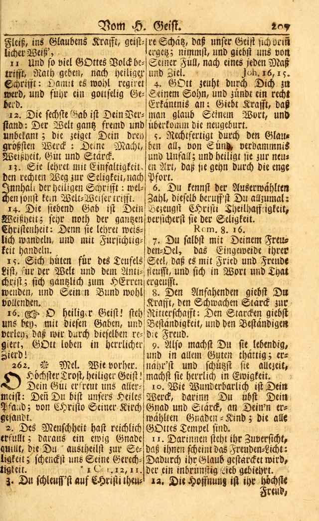 Neu-Eingerichtetes Gesang-Buch in Sich Haltend eine Sammlung (mehrentheils alter) Schöner lehr-reicher underbailicher Lieder... page 207