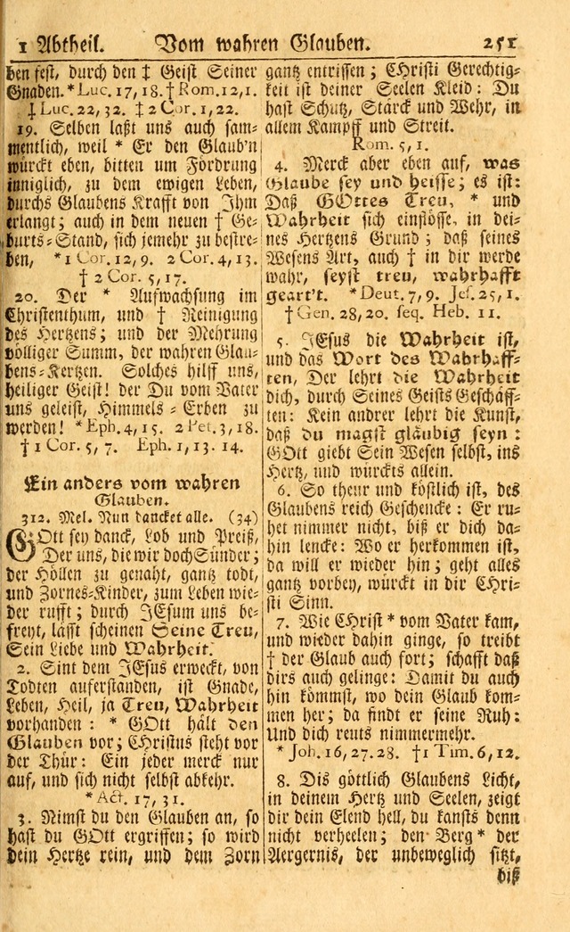 Neu-Eingerichtetes Gesang-Buch in Sich Haltend eine Sammlung (mehrentheils alter) Schöner lehr-reicher underbailicher Lieder... page 251