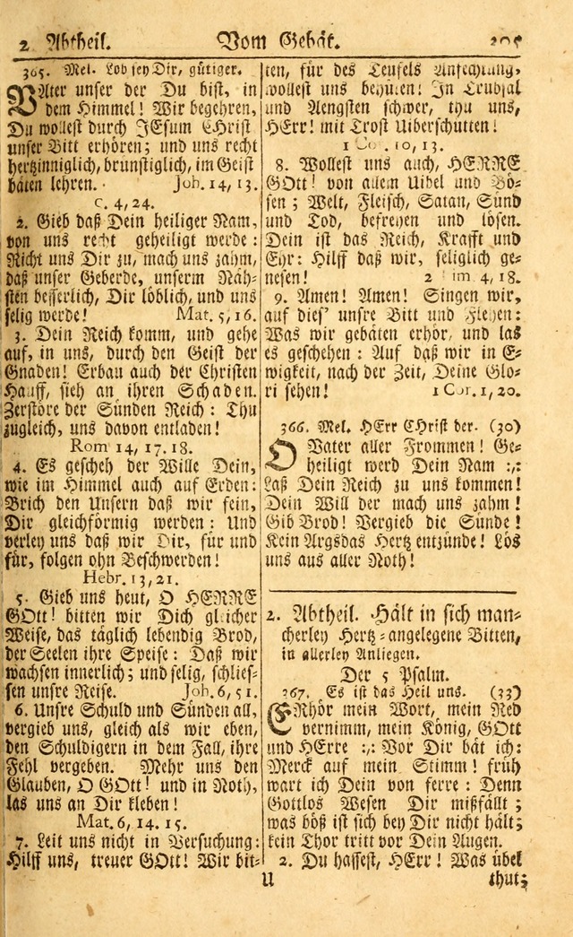 Neu-Eingerichtetes Gesang-Buch in Sich Haltend eine Sammlung (mehrentheils alter) Schöner lehr-reicher underbailicher Lieder... page 305