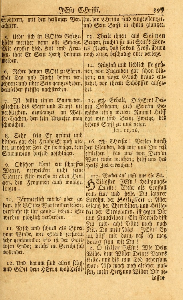 Neu-Eingerichtetes Gesang-Buch in Sich Haltend eine Sammlung (mehrentheils alter) Schöner lehr-reicher underbailicher Lieder... page 399