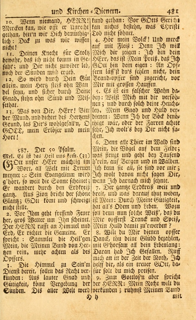 Neu-Eingerichtetes Gesang-Buch in Sich Haltend eine Sammlung (mehrentheils alter) Schöner lehr-reicher underbailicher Lieder... page 483