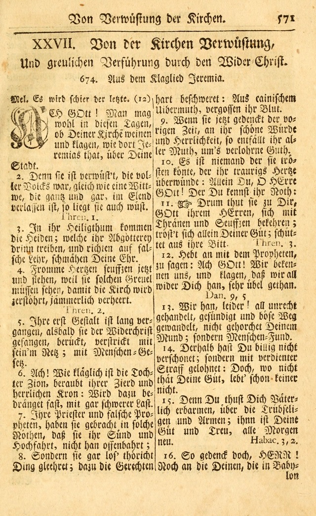 Neu-Eingerichtetes Gesang-Buch in Sich Haltend eine Sammlung (mehrentheils alter) Schöner lehr-reicher underbailicher Lieder... page 577
