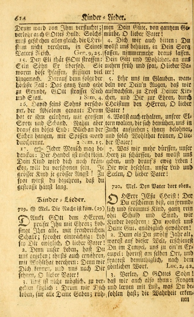 Neu-Eingerichtetes Gesang-Buch in Sich Haltend eine Sammlung (mehrentheils alter) Schöner lehr-reicher underbailicher Lieder... page 620
