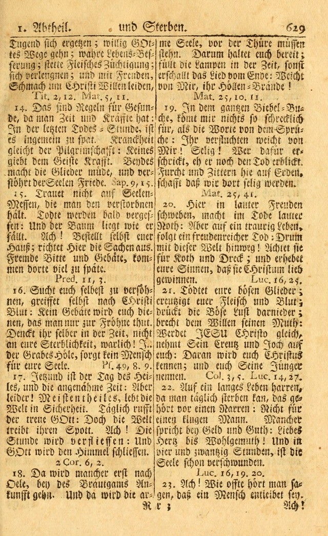 Neu-Eingerichtetes Gesang-Buch in Sich Haltend eine Sammlung (mehrentheils alter) Schöner lehr-reicher underbailicher Lieder... page 635