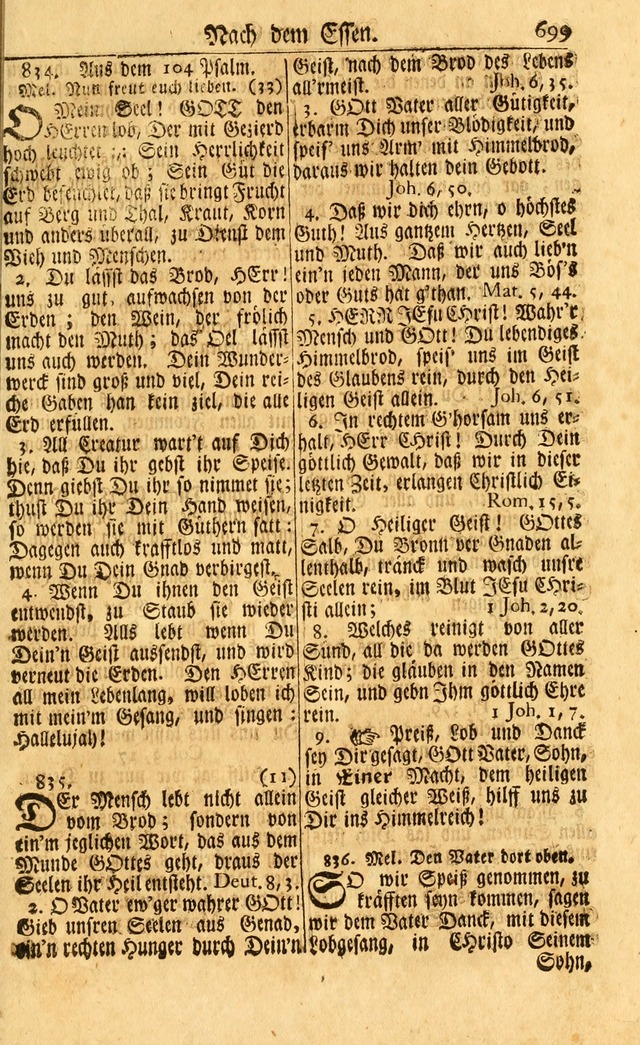 Neu-Eingerichtetes Gesang-Buch in Sich Haltend eine Sammlung (mehrentheils alter) Schöner lehr-reicher underbailicher Lieder... page 705